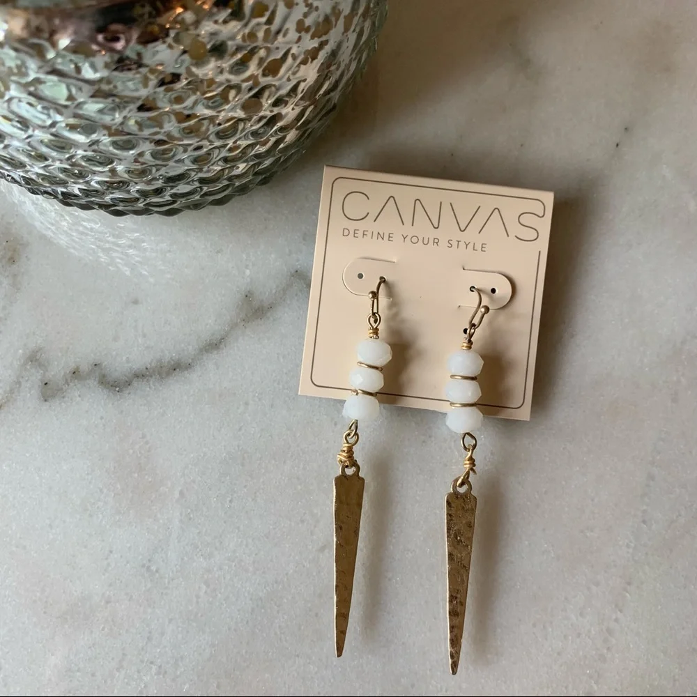CANVAS White/Gold Earrings